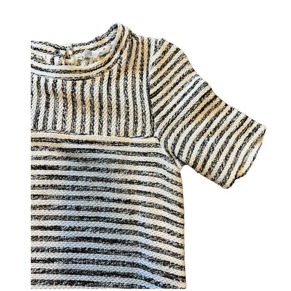 BCBGeneration Womens Shift Dress size XS Black Knit Textured Striped - Picture 4 of 5